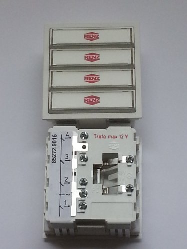 RENZ Tastenmodul mit 4 Klingeltaster weiß RENZ Nummer 97-9-85272 von Renz Erwin Metallwarenfabrik GmbH & Co. KG