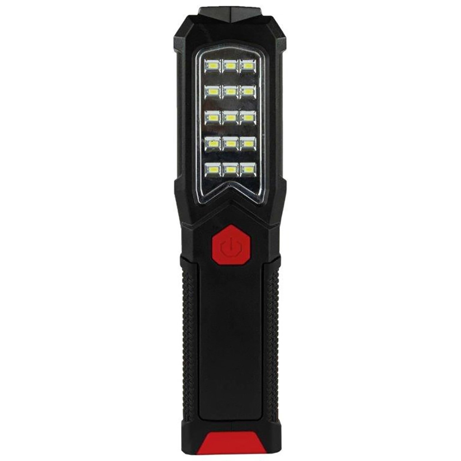 REV Ritter LED-Akku-Handlampe Torch mit Taschenlampe 400 lm 6.500 K Schwarz-Rot von REV