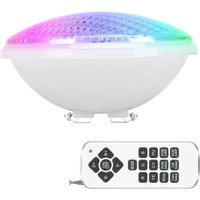 RGBW 40 W PAR56-Pool-Scheinwerfer, IP68 wasserdichtes LED-Poollicht, 12 V DC/AC LED-Tauchpoollicht, mehrfarbiges Tauchpoollicht mit Fernbedienung