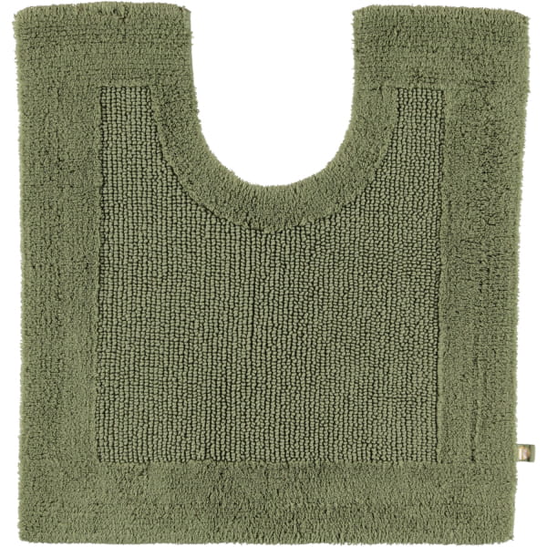 Rhomtuft - Badteppiche Prestige - Farbe: olive - 404 - Toilettenvorlage mit Ausschnitt 60x60 cm