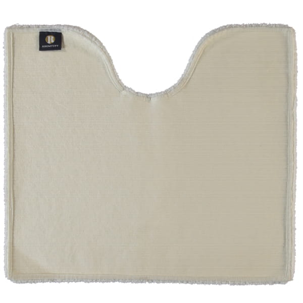 Rhomtuft - Badteppiche Square - Farbe: weiss - 01 - Toilettenvorlage mit Ausschnitt 55x60 cm