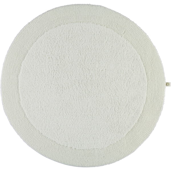 Rhomtuft - Badteppiche Exquisit - Farbe: weiss - 01 - 80 cm rund