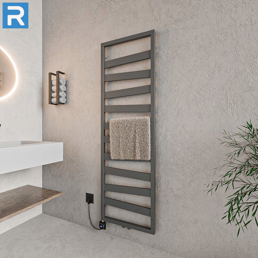 ROTHLER Design Badheizkörper Zigzag-Form Anthrazit 50 x 166 cm in Mischbetrieb ROTHLER Design Badheizkörper Zigzag-Form Anthrazit 50 x 166 cm in Mischbetrieb
