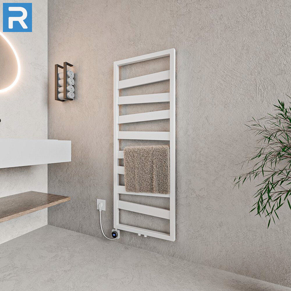 ROTHLER Design Badheizkörper Zigzag-Form Weiß 50 x 134 cm in Mischbetrieb ROTHLER Design Badheizkörper Zigzag-Form Weiß 50 x 134 cm in Mischbetrieb