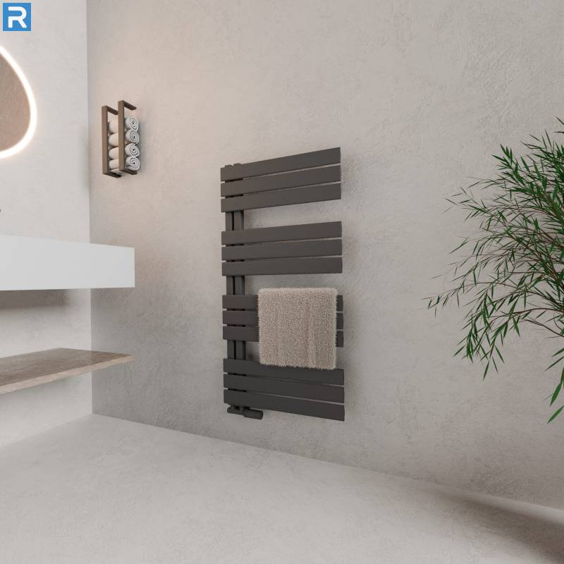 ROTHLER Design Handtuchheizkörper Badheizkörper Anthrazit 60 x 115 cm mit Multiblock