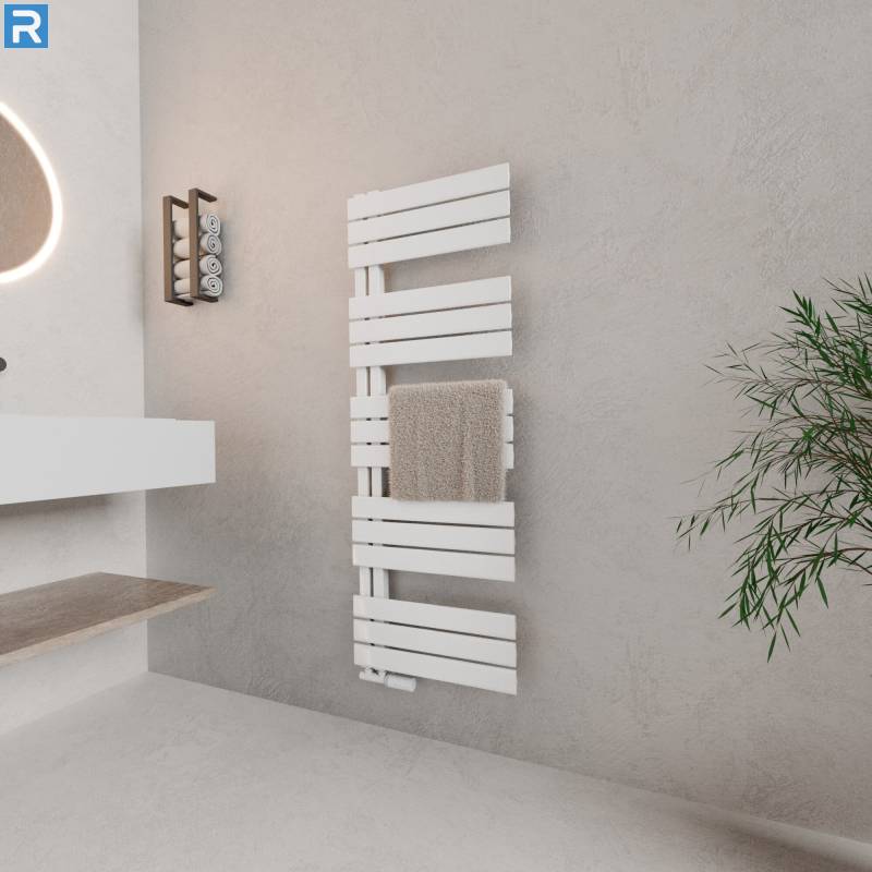 ROTHLER Design Handtuchheizkörper Badheizkörper Weiß 50 x 140 cm mit Multiblock