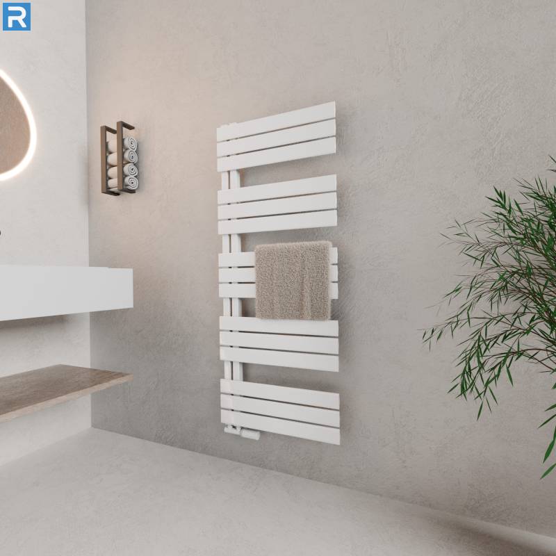 ROTHLER Design Handtuchheizkörper Badheizkörper Weiß 60 x 140 cm mit Multiblock