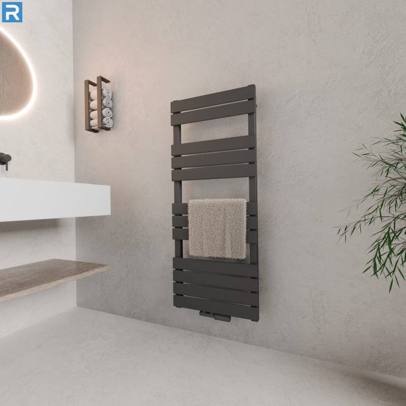 ROTHLER Design Handtuchheizkörper Mittelanschluss Anthrazit 50 x 120 cm mit Multiblock