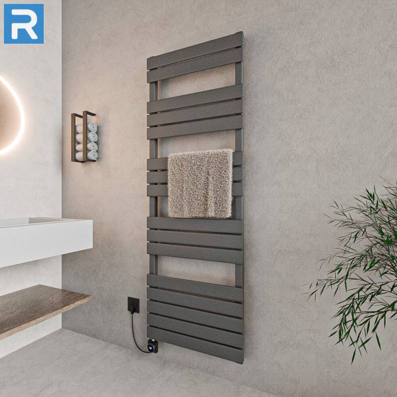 ROTHLER Design Handtuchheizkörper Mittelanschluss Anthrazit 50 x 160 cm in Mischbetrieb