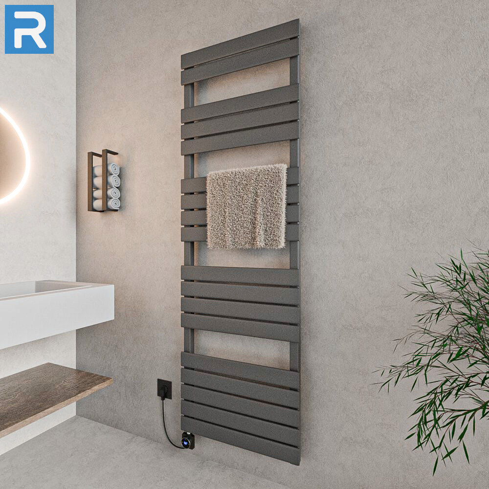 ROTHLER Design Handtuchheizkörper Mittelanschluss Anthrazit 50 x 180 cm in Mischbetrieb ROTHLER Design Handtuchheizkörper Mittelanschluss Anthrazit 50 x 180 cm in Mischbetrieb
