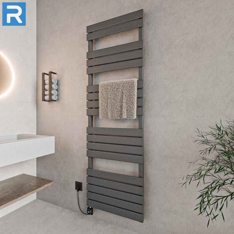 ROTHLER Design Handtuchheizkörper Mittelanschluss Anthrazit 50 x 180 cm in Mischbetrieb