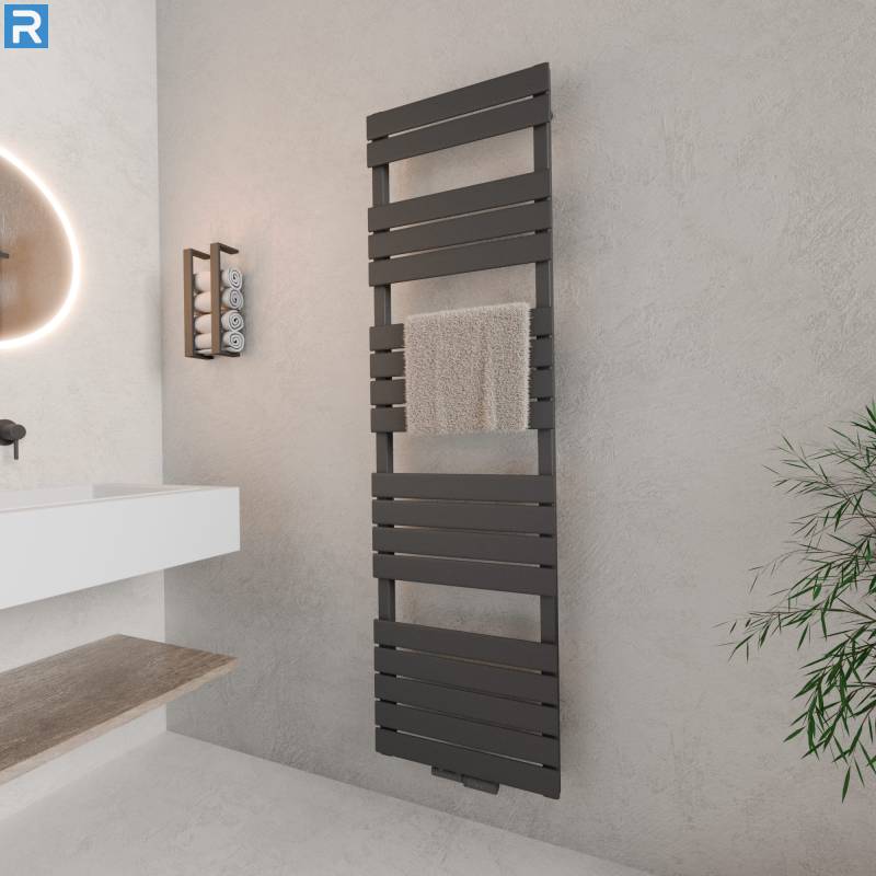 ROTHLER Design Handtuchheizkörper Mittelanschluss Anthrazit 50 x 180 cm mit Multiblock