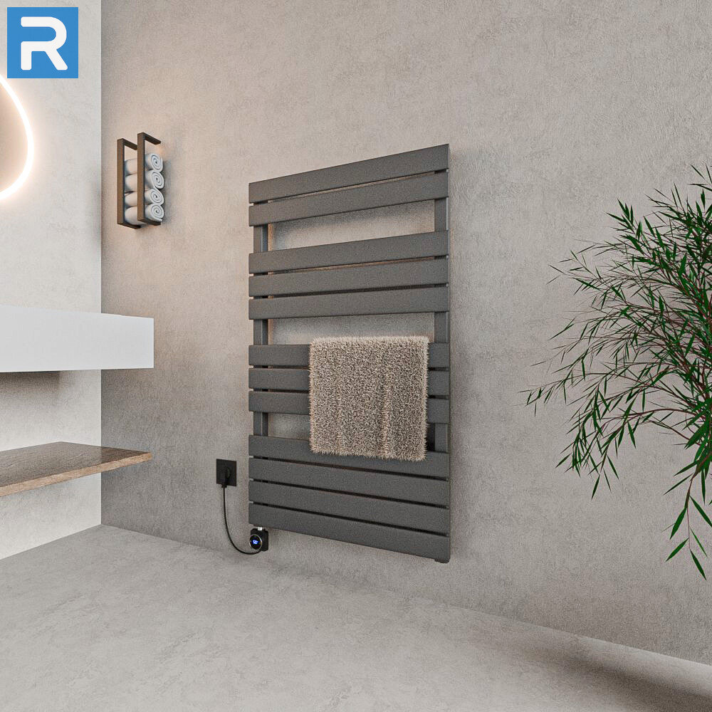 ROTHLER Design Handtuchheizkörper Mittelanschluss Anthrazit 60 x 120 cm in Mischbetrieb ROTHLER Design Handtuchheizkörper Mittelanschluss Anthrazit 60 x 120 cm in Mischbetrieb