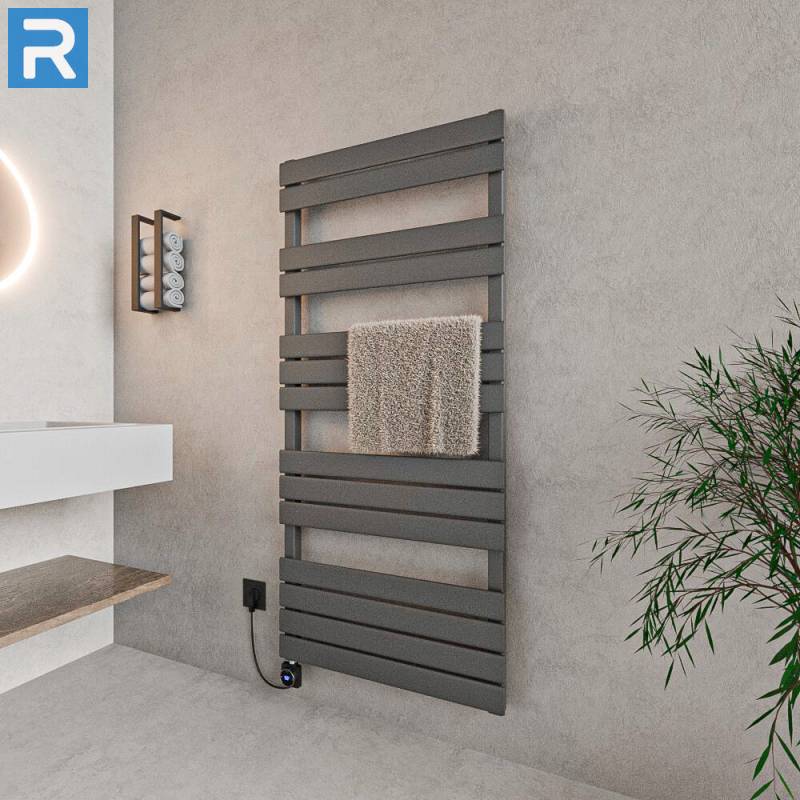 ROTHLER Design Handtuchheizkörper Mittelanschluss Anthrazit 60 x 140 cm in Mischbetrieb