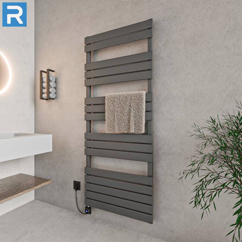 ROTHLER Design Handtuchheizkörper Mittelanschluss Anthrazit 60 x 160 cm in Mischbetrieb
