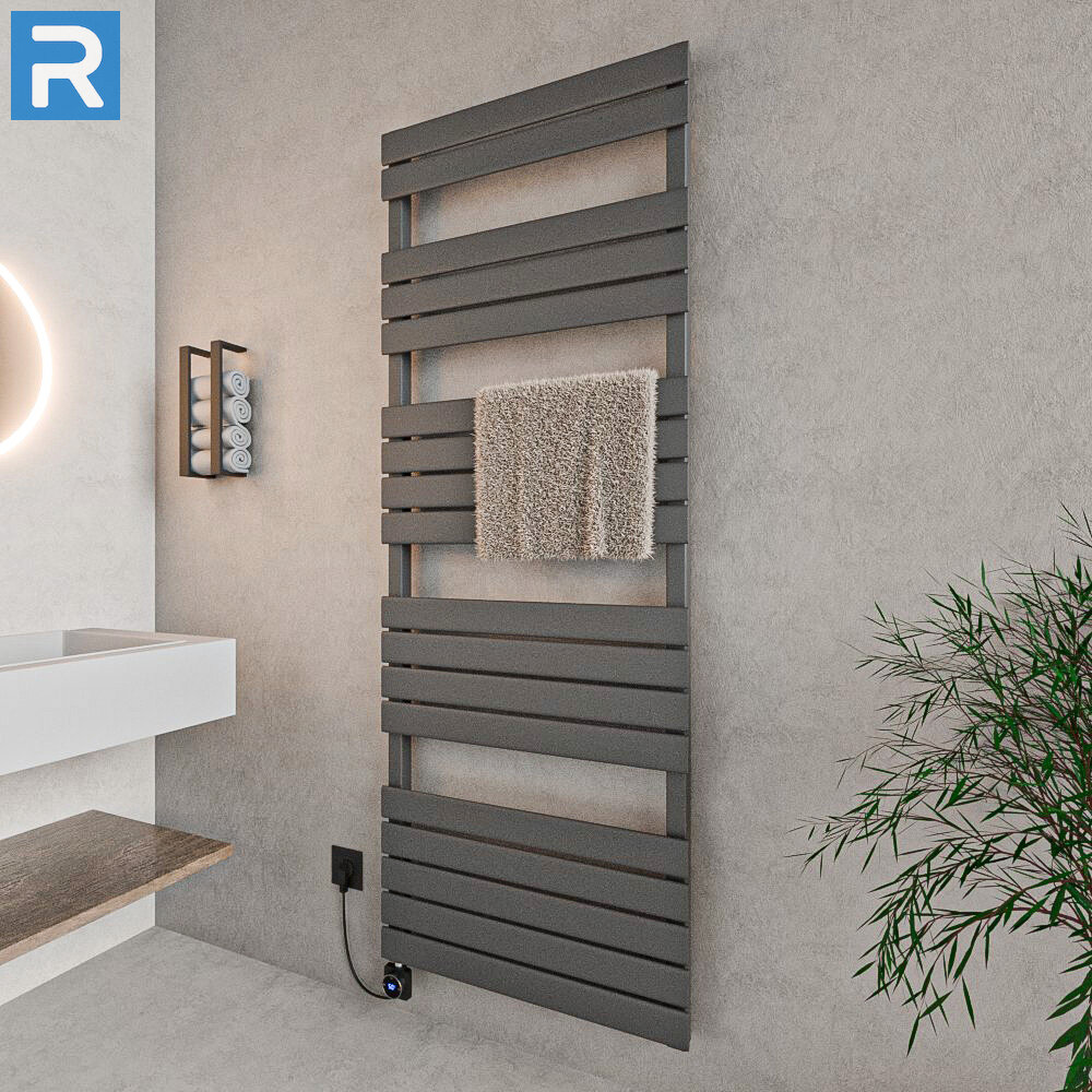 ROTHLER Design Handtuchheizkörper Mittelanschluss Anthrazit 60 x 180 cm in Mischbetrieb ROTHLER Design Handtuchheizkörper Mittelanschluss Anthrazit 60 x 180 cm in Mischbetrieb