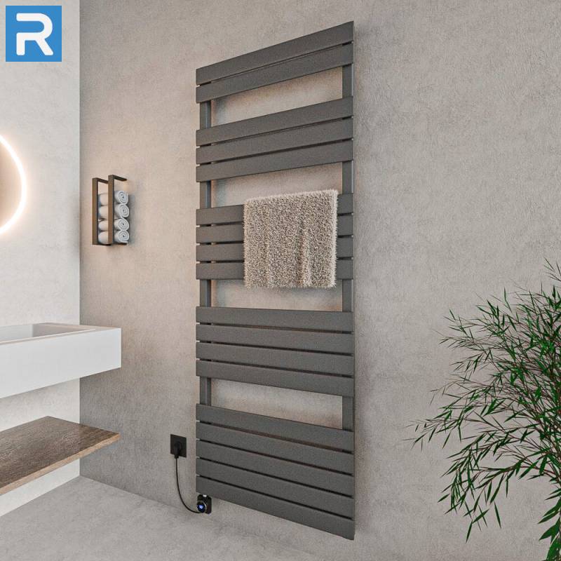ROTHLER Design Handtuchheizkörper Mittelanschluss Anthrazit 60 x 180 cm in Mischbetrieb