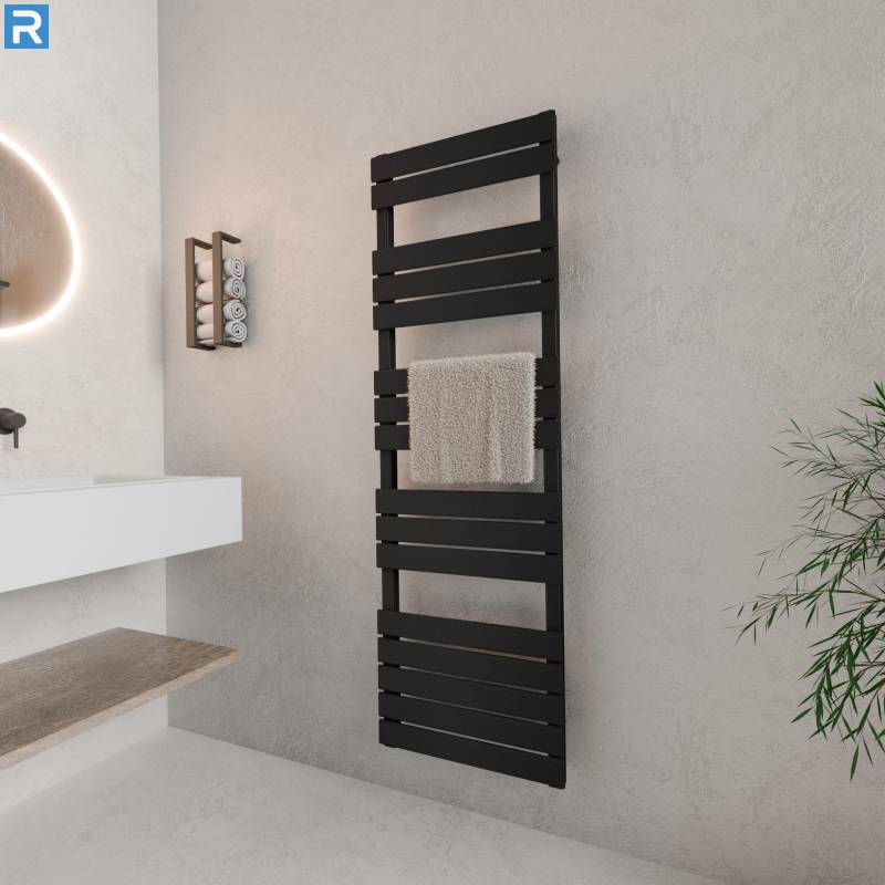ROTHLER Design Handtuchheizkörper Mittelanschluss Schwarz 50 x 160 cm