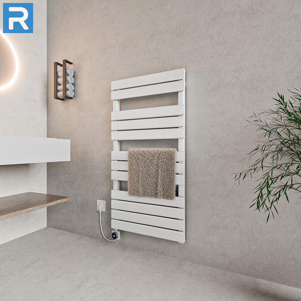 ROTHLER Design Handtuchheizkörper Mittelanschluss Weiß 50 x 120 cm in Mischbetrieb ROTHLER Design Handtuchheizkörper Mittelanschluss Weiß 50 x 120 cm in Mischbetrieb