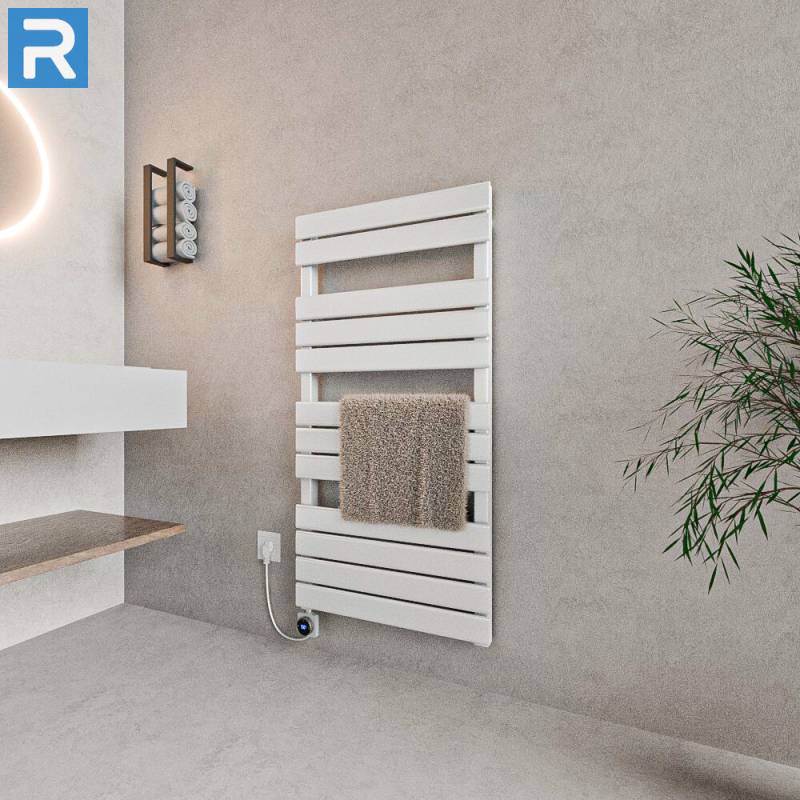 ROTHLER Design Handtuchheizkörper Mittelanschluss Weiß 50 x 120 cm in Mischbetrieb