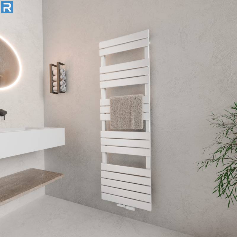 ROTHLER Design Handtuchheizkörper Mittelanschluss Weiß 50 x 160 cm mit Multiblock
