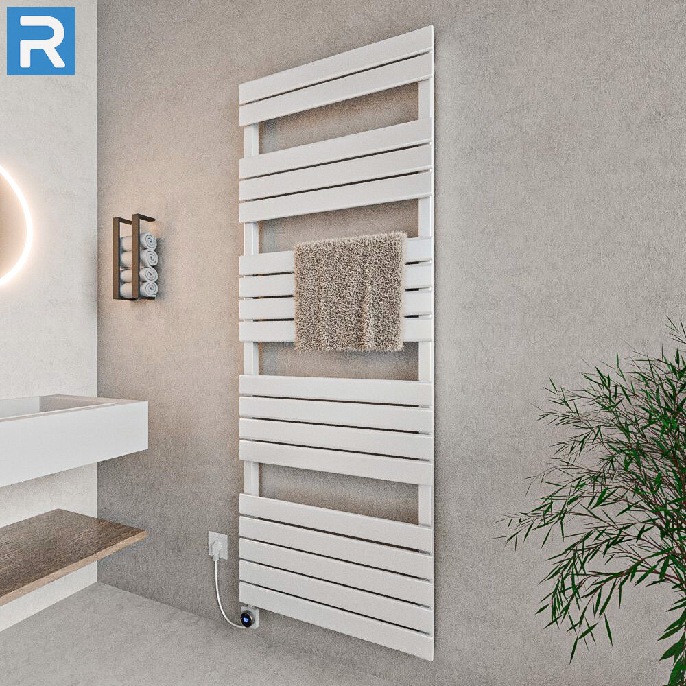 ROTHLER Design Handtuchheizkörper Mittelanschluss Weiß 60 x 180 cm in Mischbetrieb ROTHLER Design Handtuchheizkörper Mittelanschluss Weiß 60 x 180 cm in Mischbetrieb