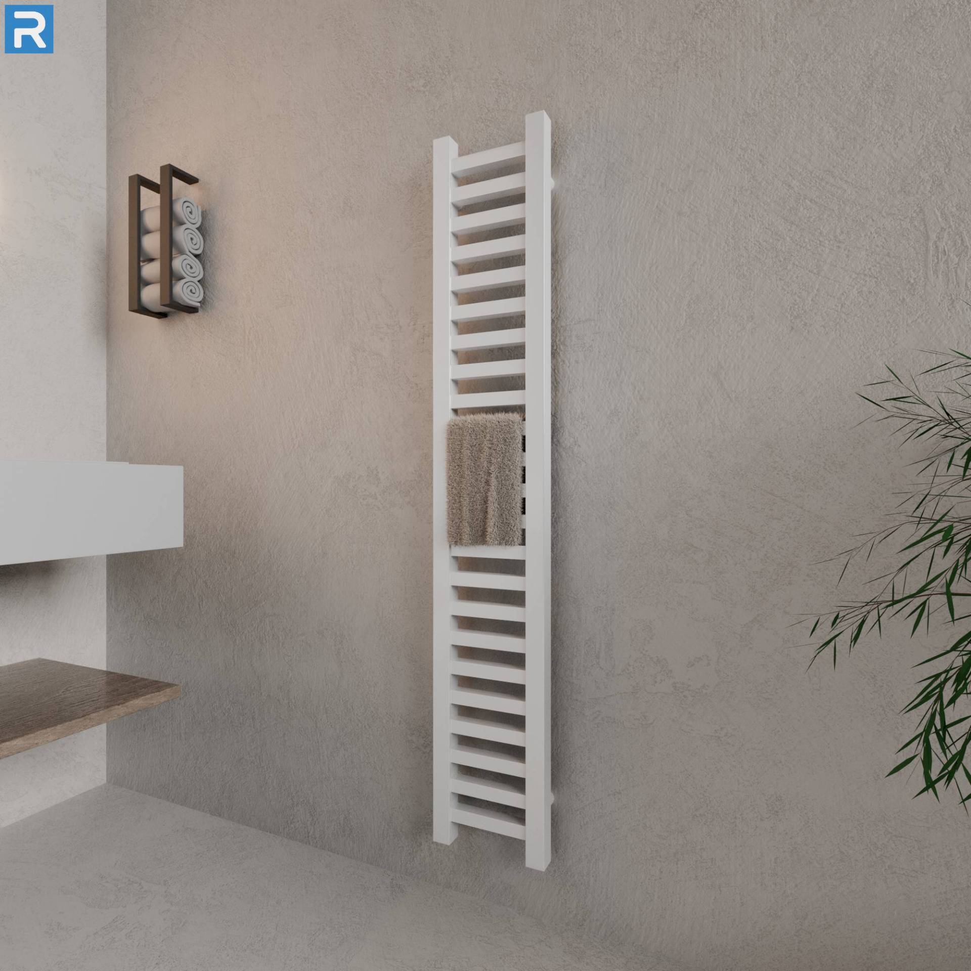 ROTHLER Design-Handtuchleiter Heizkörper Weiß 20 x 140 cm