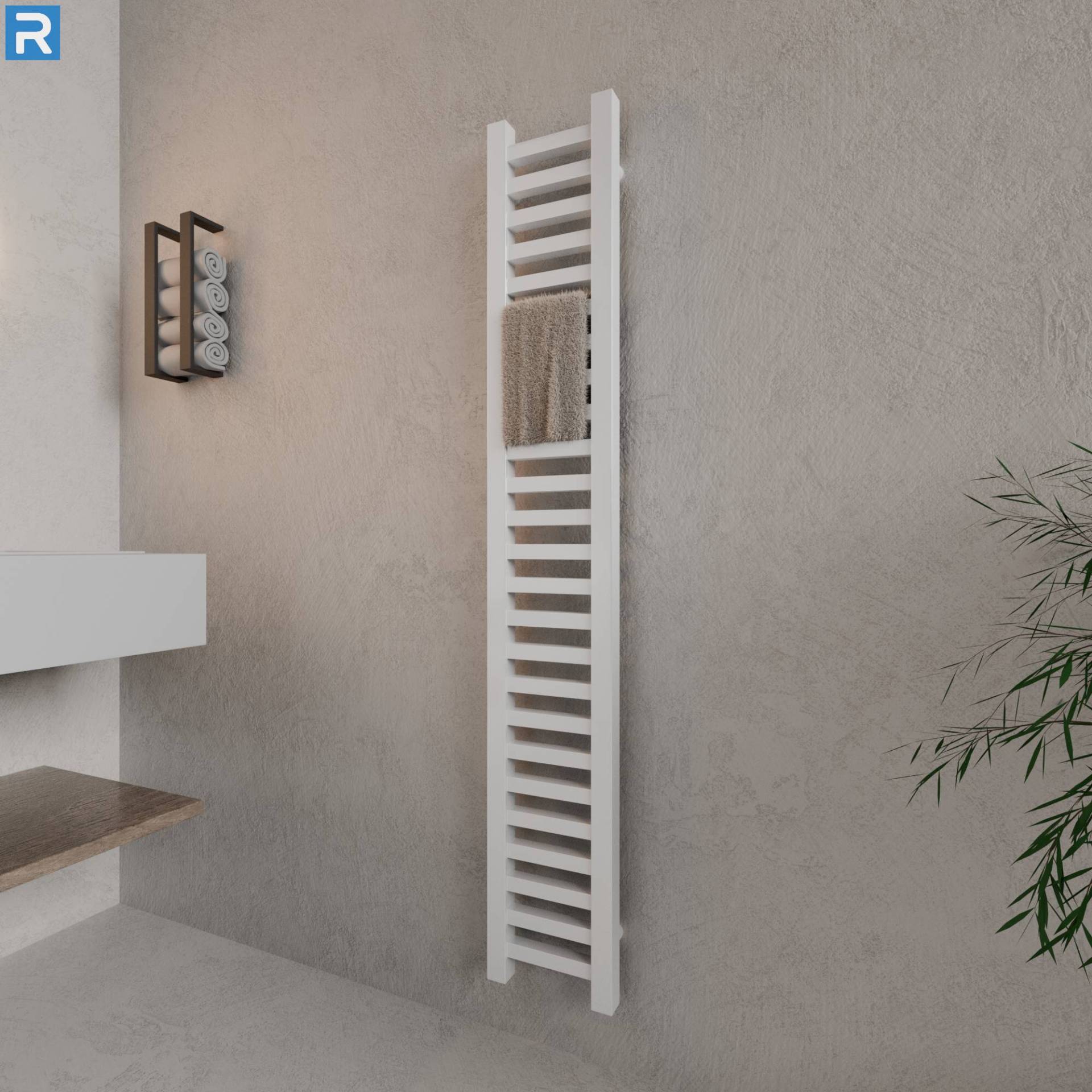 ROTHLER Design-Handtuchleiter Heizkörper Weiß 20 x 160 cm