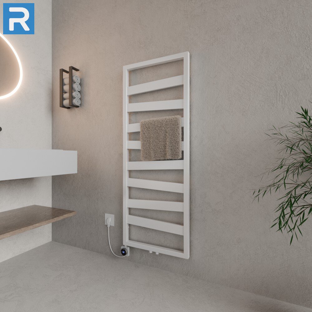 ROTHLER Elektrischer Design Badheizkörper Zigzag-Form Weiß 50 x 134 cm Befüllt ROTHLER Elektrischer Design Badheizkörper Zigzag-Form Weiß 50 x 134 cm Befüllt
