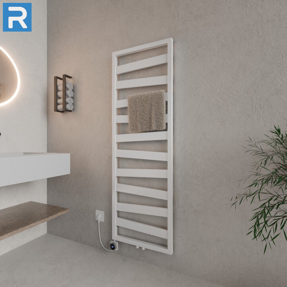 ROTHLER Elektrischer Design Badheizkörper Zigzag-Form Weiß 50 x 156 cm Befüllt ROTHLER Elektrischer Design Badheizkörper Zigzag-Form Weiß 50 x 156 cm Befüllt