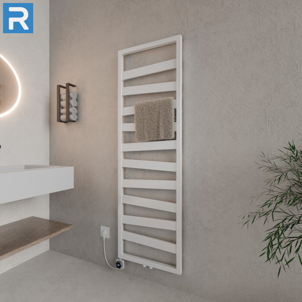 ROTHLER Elektrischer Design Badheizkörper Zigzag-Form Weiß 50 x 166 cm Befüllt ROTHLER Elektrischer Design Badheizkörper Zigzag-Form Weiß 50 x 166 cm Befüllt