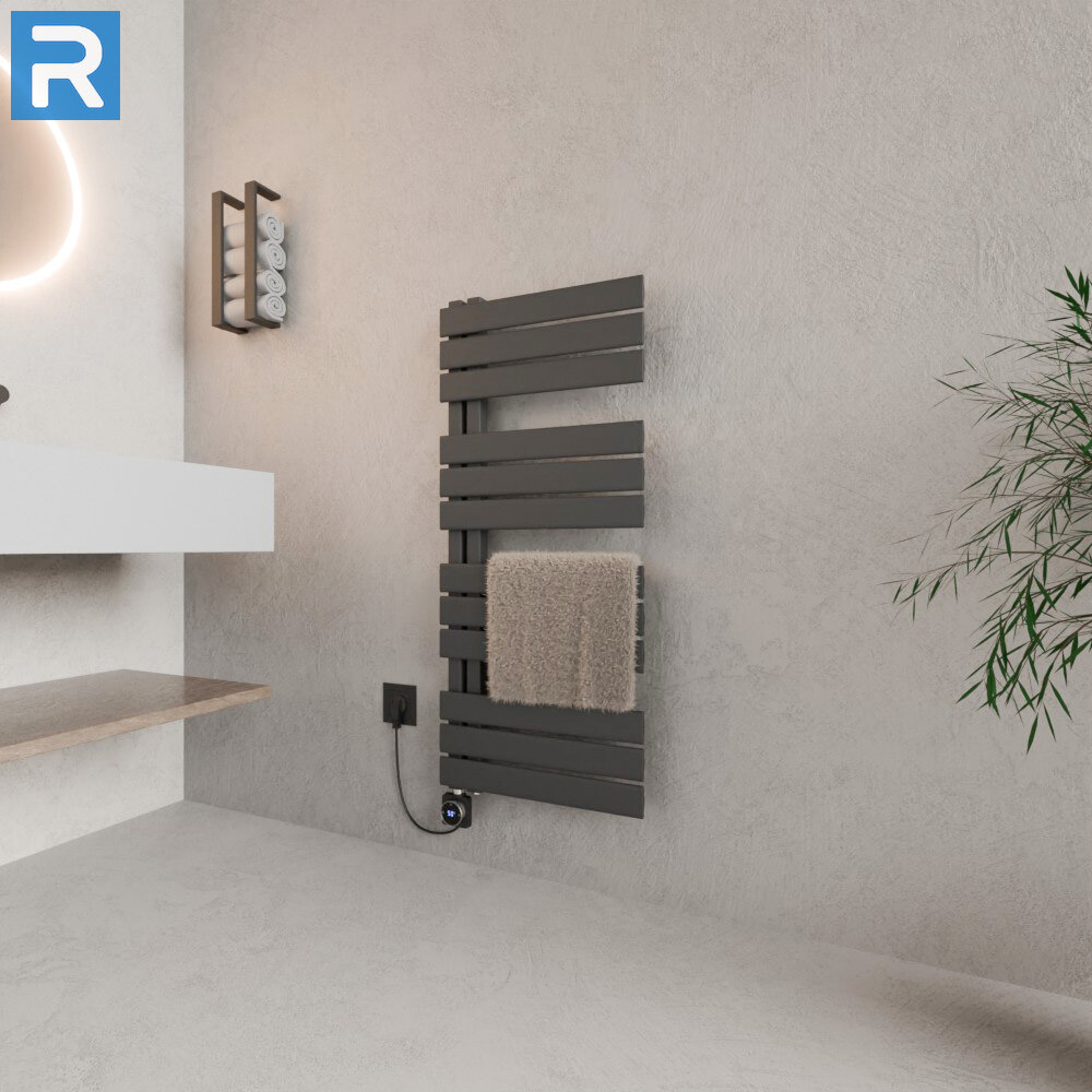 ROTHLER Elektrischer Design Handtuchheizkörper Badheizkörper Anthrazit 50 x 115 cm Befüllt ROTHLER Elektrischer Design Handtuchheizkörper Badheizkörper Anthrazit 50 x 115 cm Befüllt