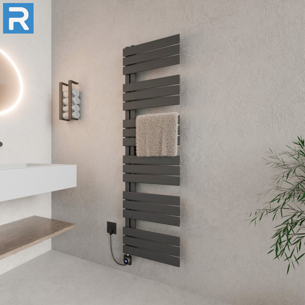 ROTHLER Elektrischer Design Handtuchheizkörper Badheizkörper Anthrazit 50 x 164 cm Befüllt ROTHLER Elektrischer Design Handtuchheizkörper Badheizkörper Anthrazit 50 x 164 cm Befüllt