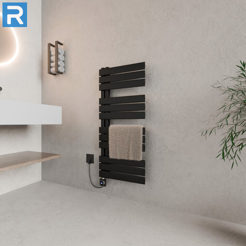 ROTHLER Elektrischer Design Handtuchheizkörper Badheizkörper Schwarz 50 x 115 cm Befüllt ROTHLER Elektrischer Design Handtuchheizkörper Badheizkörper Schwarz 50 x 115 cm Befüllt