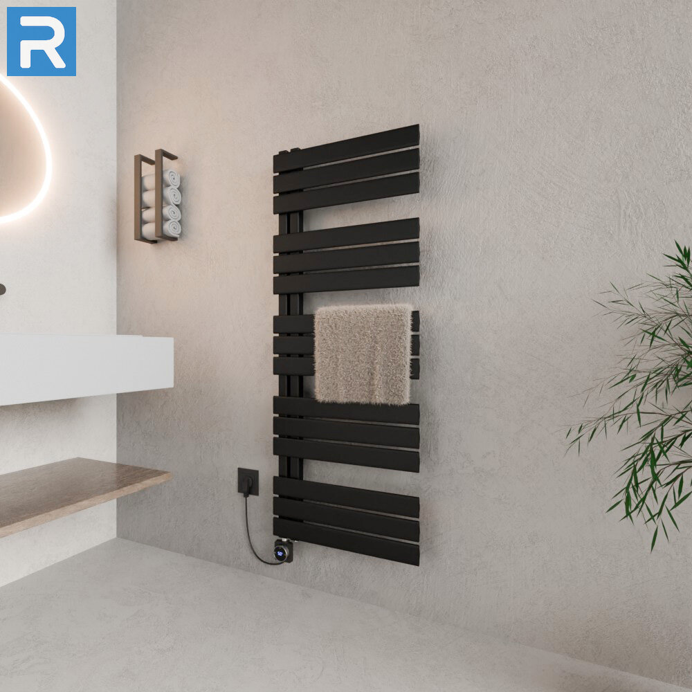 ROTHLER Elektrischer Design Handtuchheizkörper Badheizkörper Schwarz 60 x 140 cm Befüllt ROTHLER Elektrischer Design Handtuchheizkörper Badheizkörper Schwarz 60 x 140 cm Befüllt