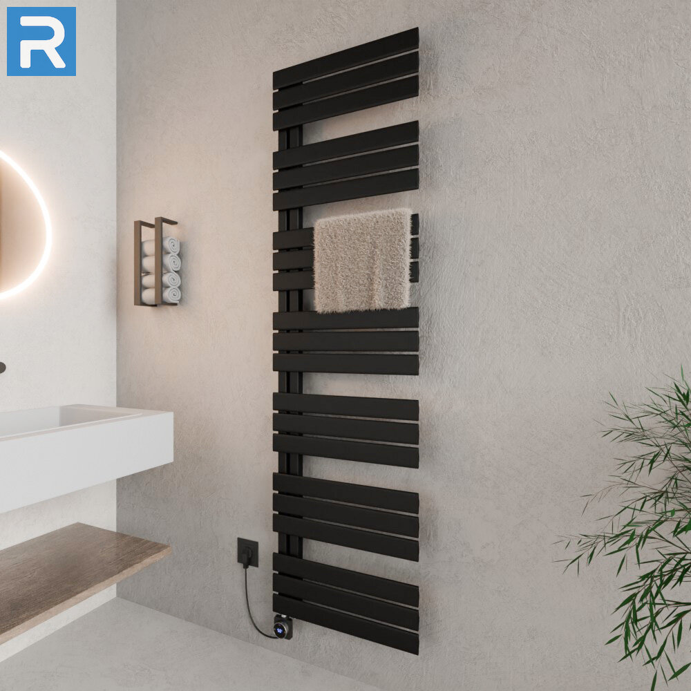 ROTHLER Elektrischer Design Handtuchheizkörper Badheizkörper Schwarz 60 x 180 cm mit Thermoflüssigkeit ROTHLER Elektrischer Design Handtuchheizkörper Badheizkörper Schwarz 60 x 180 cm mit Thermoflüssigkeit