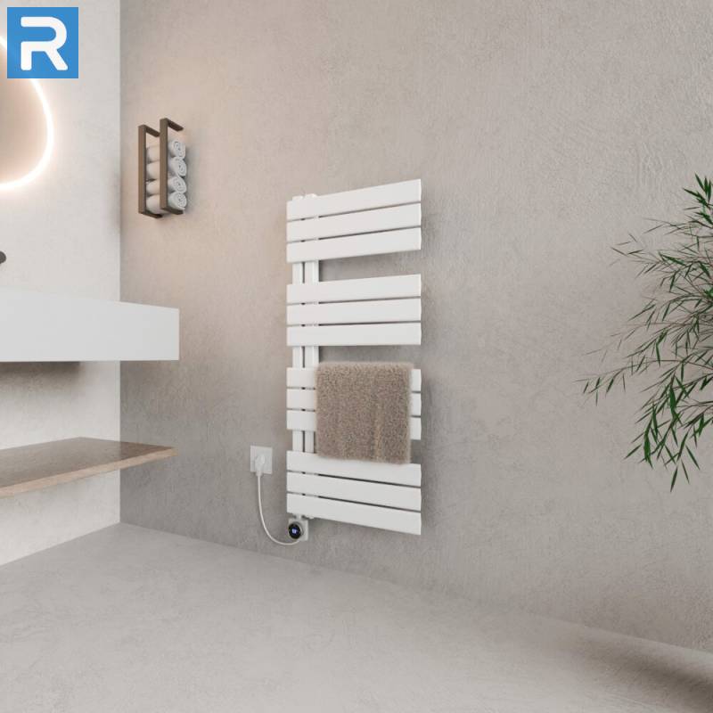 ROTHLER Elektrischer Design Handtuchheizkörper Badheizkörper Weiß 50 x 115 cm