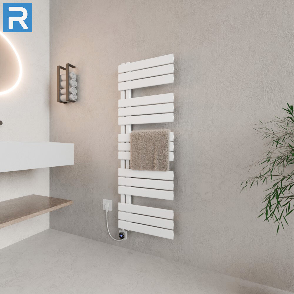 ROTHLER Elektrischer Design Handtuchheizkörper Badheizkörper Weiß 50 x 140 cm Befüllt ROTHLER Elektrischer Design Handtuchheizkörper Badheizkörper Weiß 50 x 140 cm Befüllt