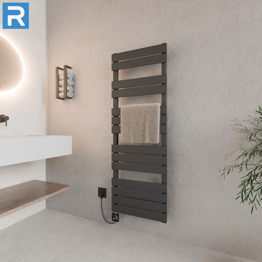 ROTHLER Elektrischer Design Handtuchheizkörper Mittelanschluss Anthrazit 50 x 140 cm Befüllt ROTHLER Elektrischer Design Handtuchheizkörper Mittelanschluss Anthrazit 50 x 140 cm Befüllt