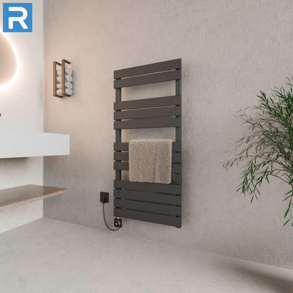 ROTHLER Elektrischer Design Handtuchheizkörper Mittelanschluss Anthrazit 60 x 120 cm Befüllt ROTHLER Elektrischer Design Handtuchheizkörper Mittelanschluss Anthrazit 60 x 120 cm Befüllt