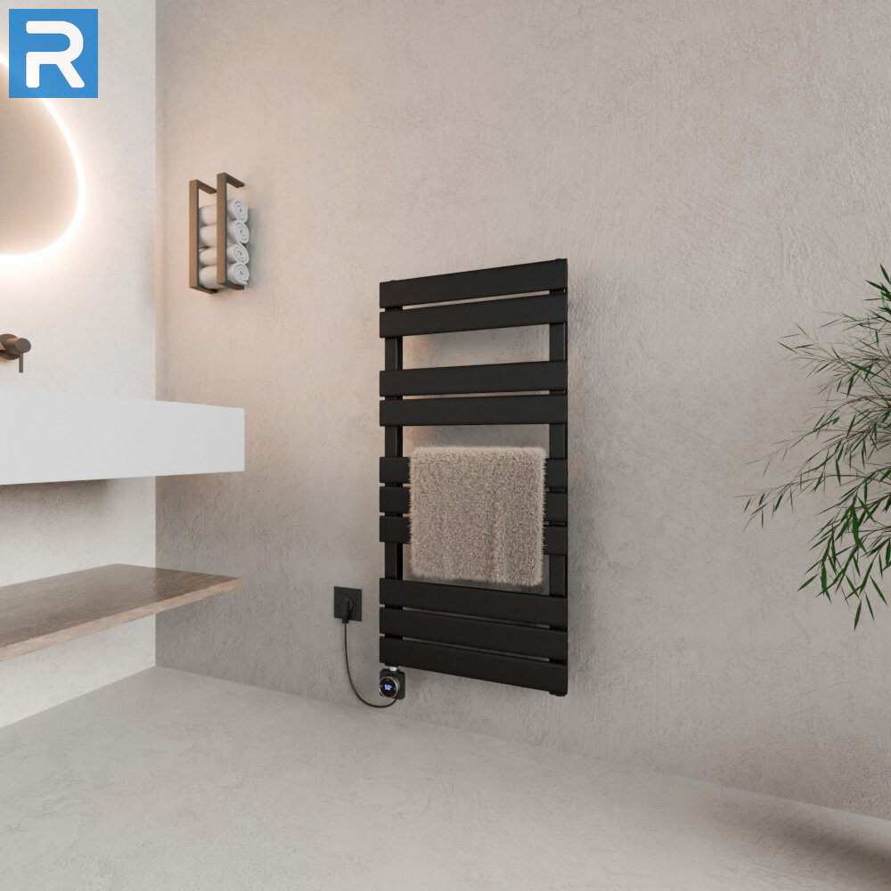 ROTHLER Elektrischer Design Handtuchheizkörper Mittelanschluss Schwarz 50 x 100 cm Befüllt ROTHLER Elektrischer Design Handtuchheizkörper Mittelanschluss Schwarz 50 x 100 cm Befüllt