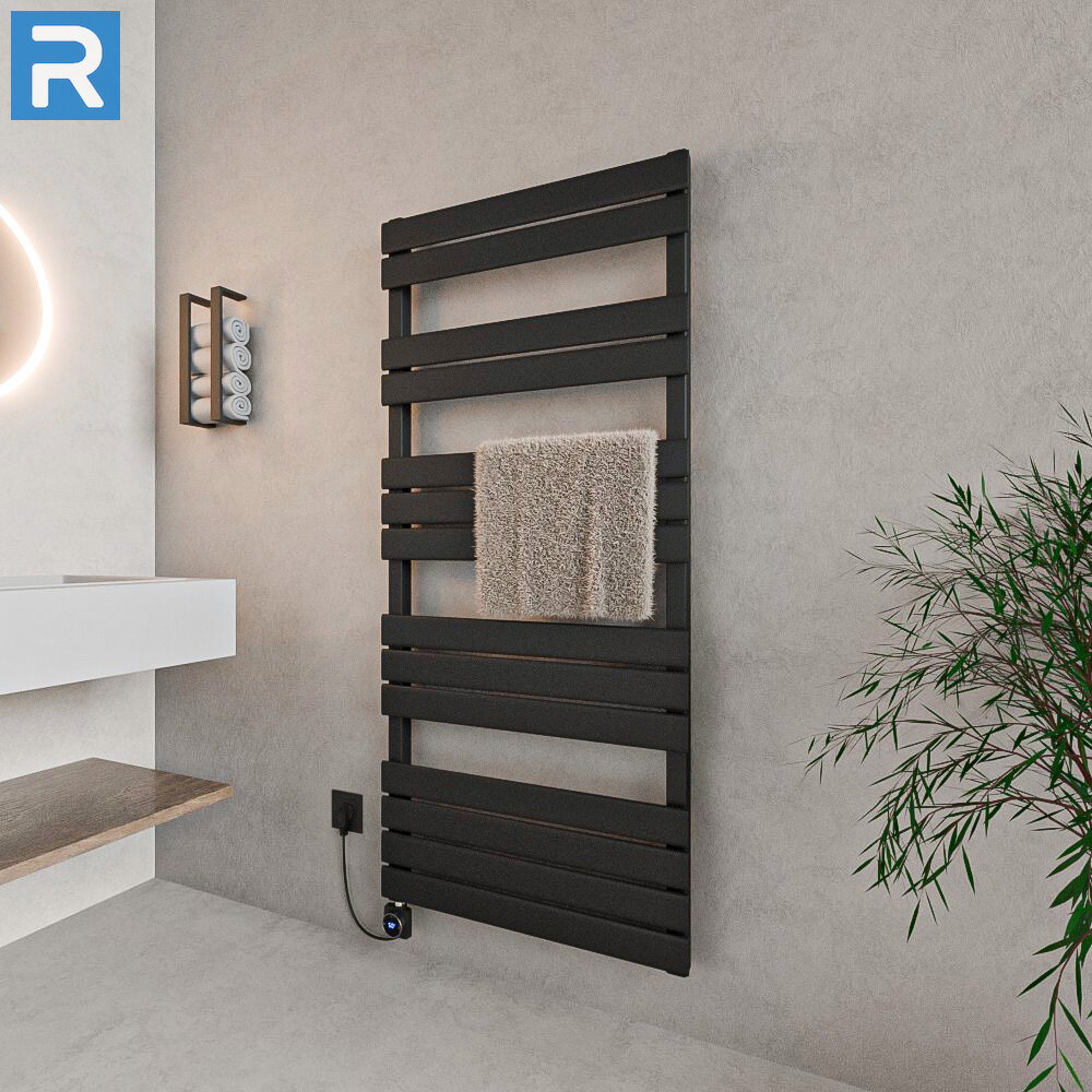 ROTHLER Elektrischer Design Handtuchheizkörper Mittelanschluss Schwarz 60 x 140 cm Befüllt ROTHLER Elektrischer Design Handtuchheizkörper Mittelanschluss Schwarz 60 x 140 cm Befüllt