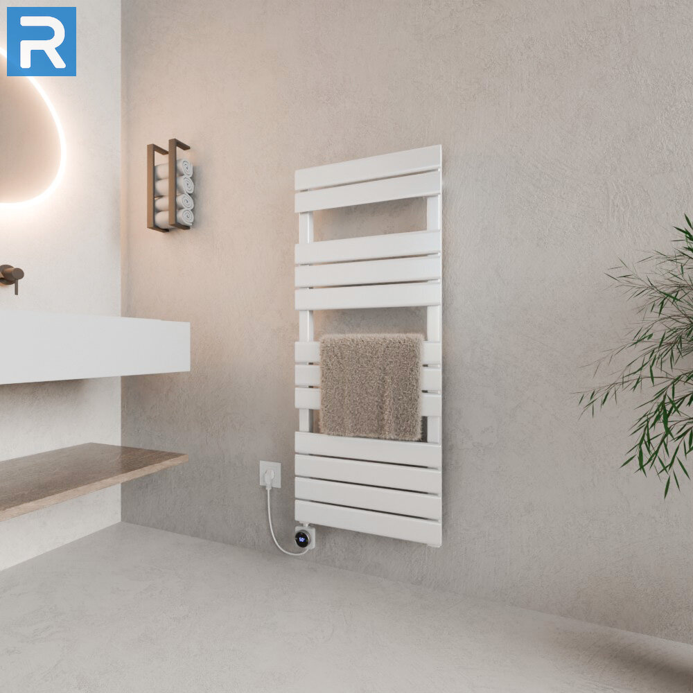 ROTHLER Elektrischer Design Handtuchheizkörper Mittelanschluss Weiß 50 x 120 cm ROTHLER Elektrischer Design Handtuchheizkörper Mittelanschluss Weiß 50 x 120 cm