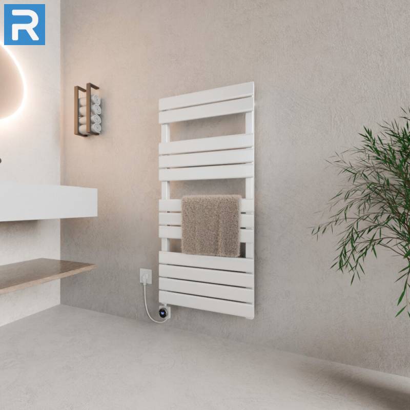 ROTHLER Elektrischer Design Handtuchheizkörper Mittelanschluss Weiß 60 x 120 cm Befüllt