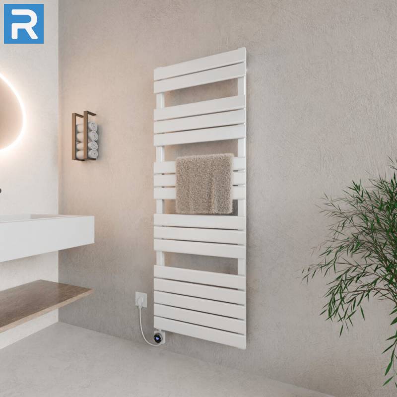 ROTHLER Elektrischer Design Handtuchheizkörper Mittelanschluss Weiß 60 x 160 cm Befüllt