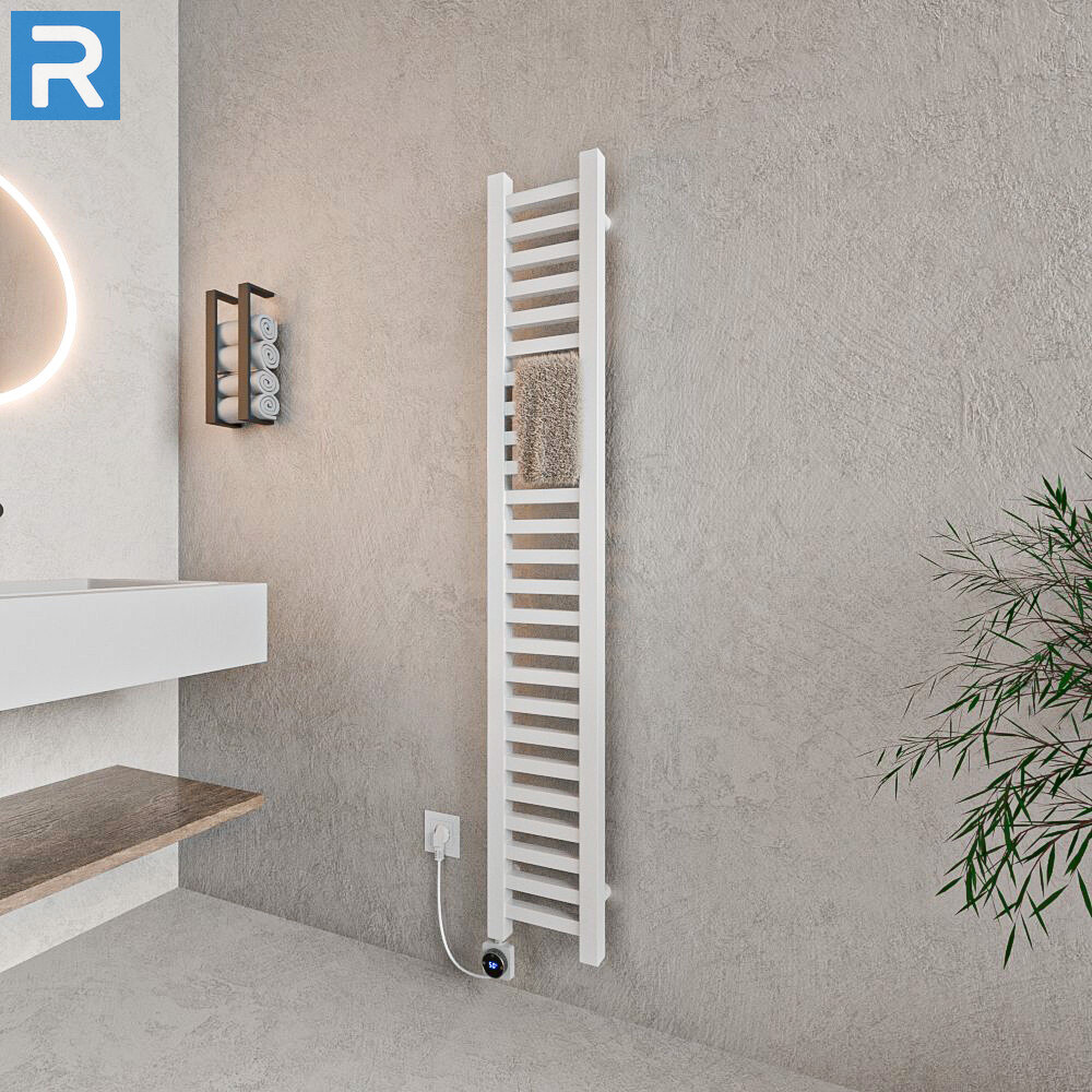 ROTHLER Elektrischer Design-Handtuchleiter Heizkörper Weiß 20 x 160 cm mit Thermoflüssigkeit ROTHLER Elektrischer Design-Handtuchleiter Heizkörper Weiß 20 x 160 cm mit Thermoflüssigkeit