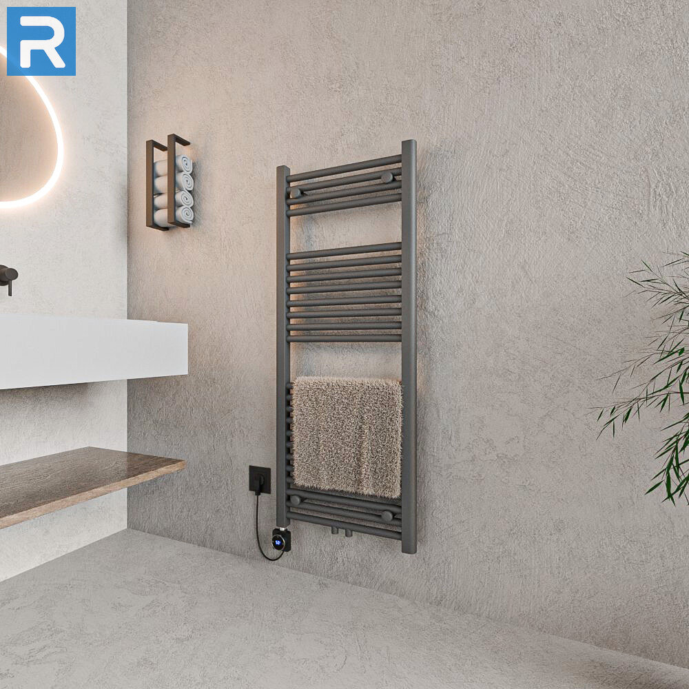 ROTHLER Elektrischer Handtuchheizkörper Badheizkörper Handtuchwärmer Anthrazit Mittelanschluss 50 x 120 cm mit Thermoflüssigkeit ROTHLER Elektrischer Handtuchheizkörper Badheizkörper Handtuchwärmer Anthrazit Mittelanschluss 50 x 120 cm mit Thermoflüssigkeit