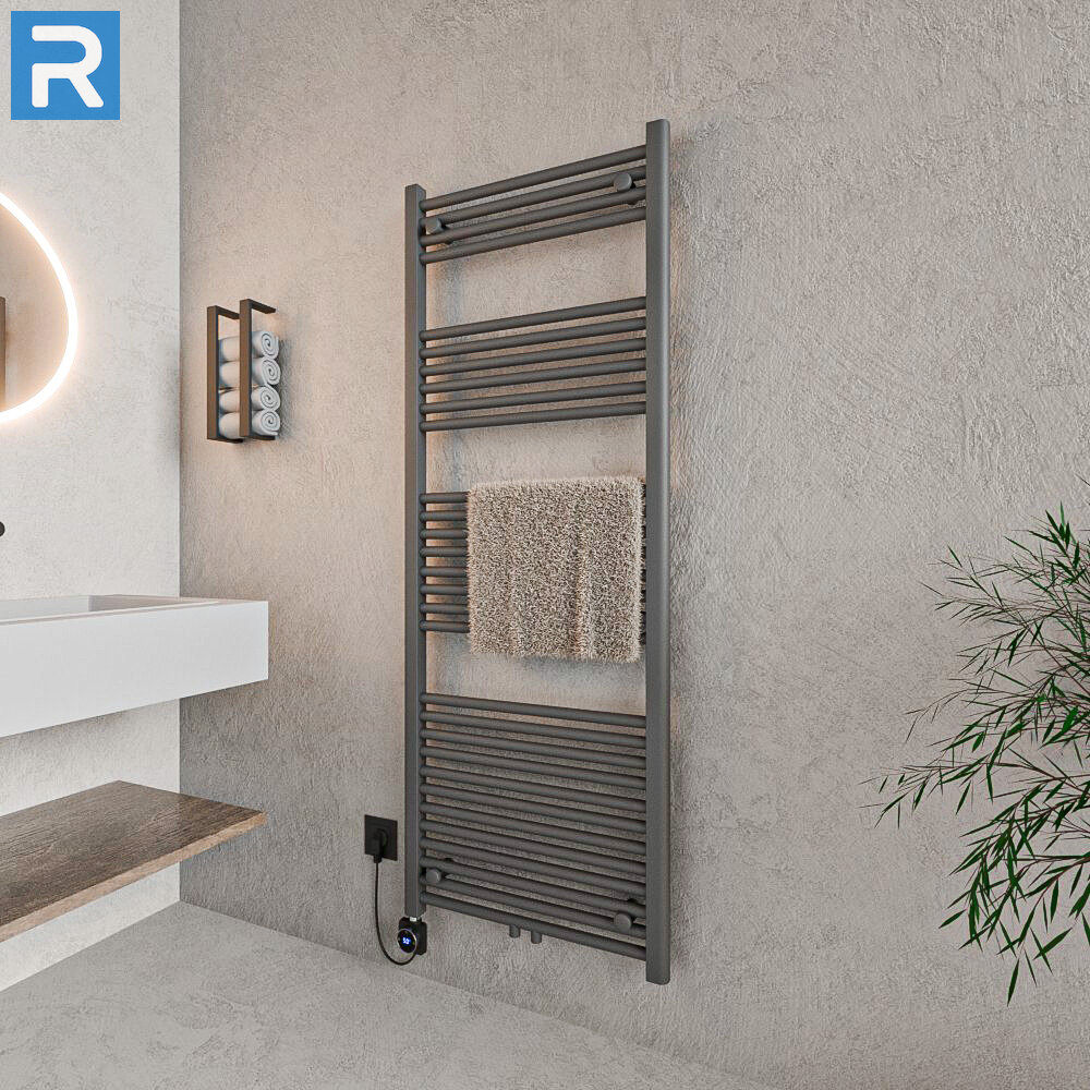 ROTHLER Elektrischer Handtuchheizkörper Badheizkörper Handtuchwärmer Anthrazit Mittelanschluss 60 x 160 cm mit Thermoflüssigkeit ROTHLER Elektrischer Handtuchheizkörper Badheizkörper Handtuchwärmer Anthrazit Mittelanschluss 60 x 160 cm mit Thermoflüssigkeit