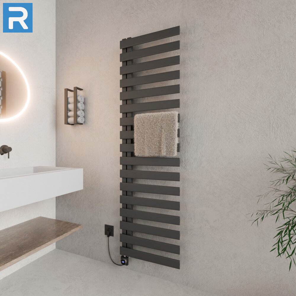 ROTHLER Elektrischer Premium Handtuchheizkörper Badheizkörper Anthrazit 50 x 183 cm mit Thermoflüssigkeit ROTHLER Elektrischer Premium Handtuchheizkörper Badheizkörper Anthrazit 50 x 183 cm mit Thermoflüssigkeit