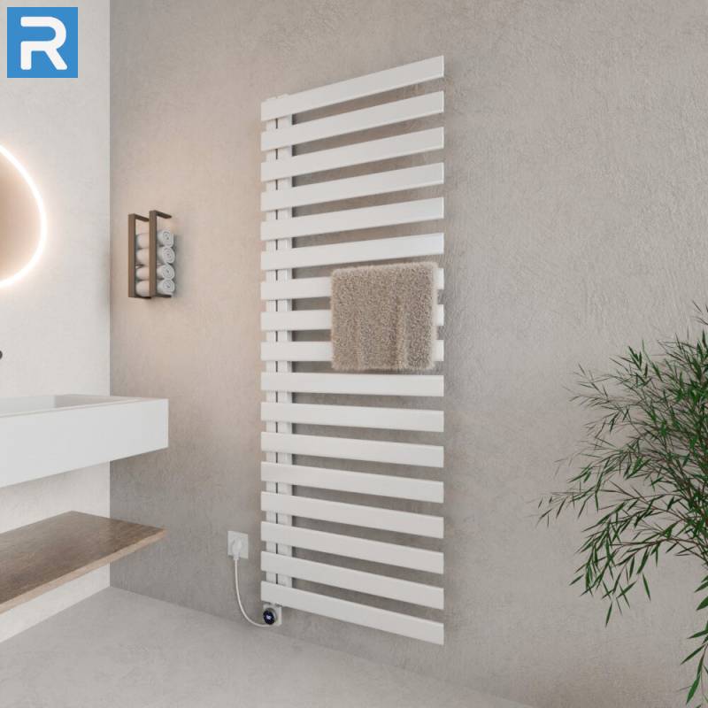 ROTHLER Elektrischer Premium Handtuchheizkörper Badheizkörper Weiß 60 x 183 cm mit Thermoflüssigkeit